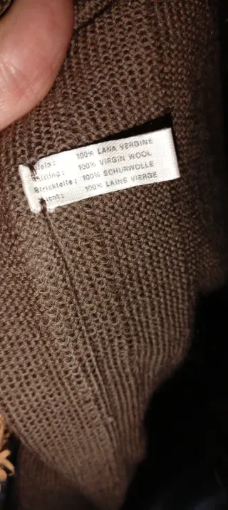 Cappotto lana vergine marrone