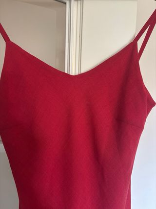 Vestido rojo largo tirantes