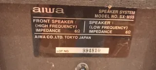 Altavoces Aiwa Madera y Plata Sx-m55