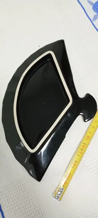 Abanico Decorativo Negro con Pavos Reales