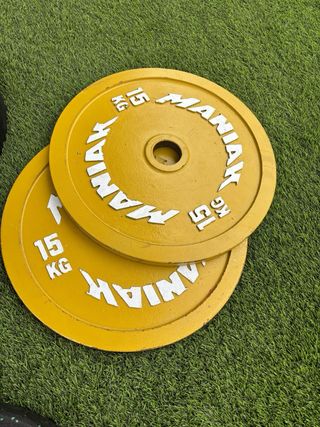 LOTE GIMNASIO | 90 KG BUMPER Y MANIAK | B OLIMPICA