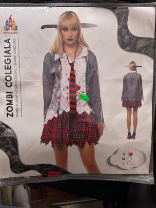 Disfraz Zombi Colegiala Partilandia Talla S