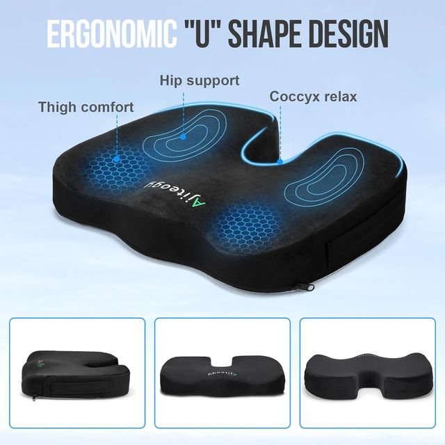 Cojín asiento espuma viscoelástica Ajiteogy