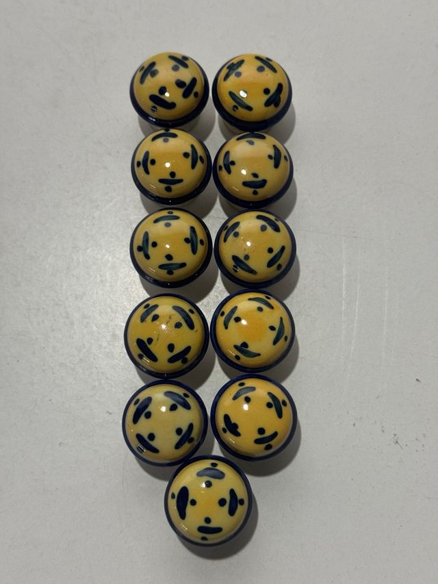 Lote Pomos Cerámica Decorados