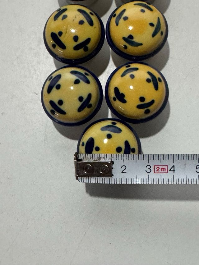 Lote Pomos Cerámica Decorados