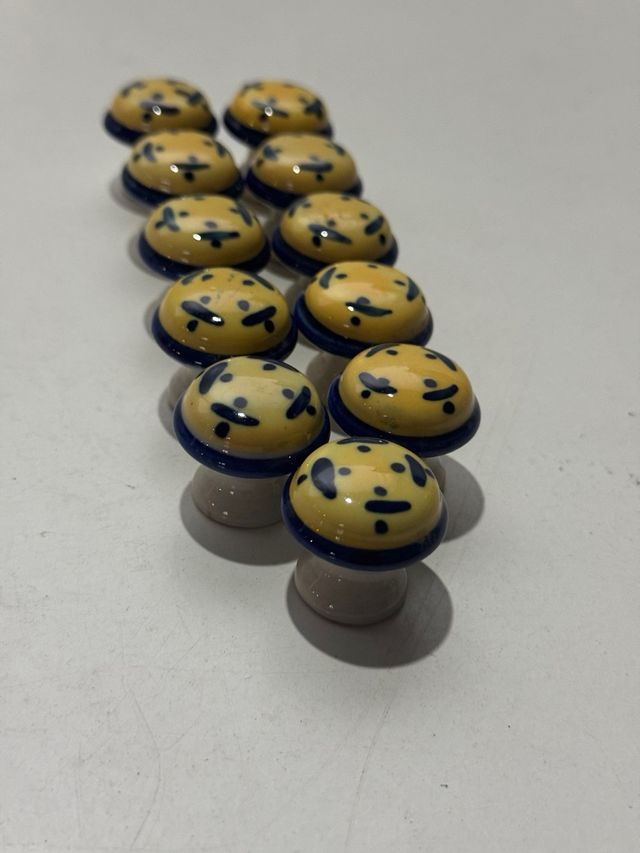 Lote Pomos Cerámica Decorados