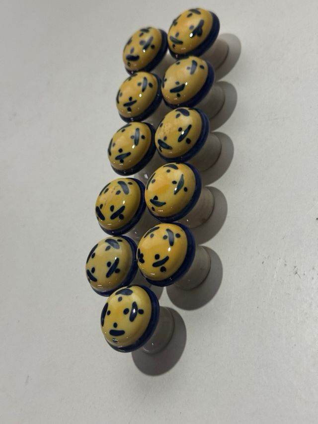 Lote Pomos Cerámica Decorados