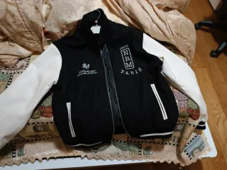 Chaqueta Bomber Negra y Blanca Talla XL