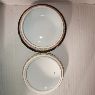 Antiguo joyero bombonera porcelana Austria S.XIX