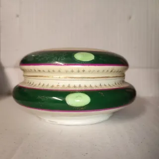 Antiguo joyero bombonera porcelana Austria S.XIX