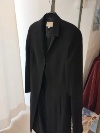 Abrigo Cortefiel Talla 40 Mujer Negro