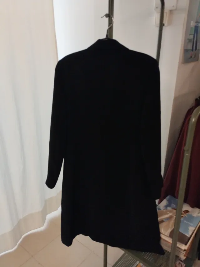 Abrigo Cortefiel Talla 40 Mujer Negro