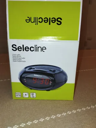 Radio Reloj Despertador Selecline Negro