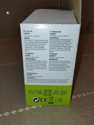 Radio Reloj Despertador Selecline Negro