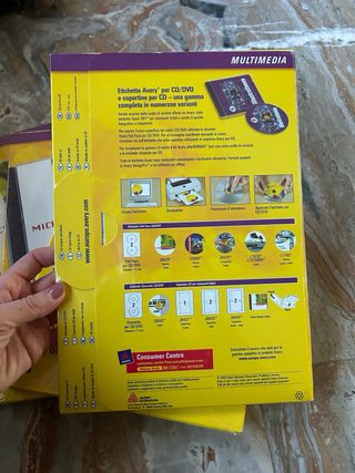 4 Copertine CD Avery J8432-25 per stampanti Inkjet