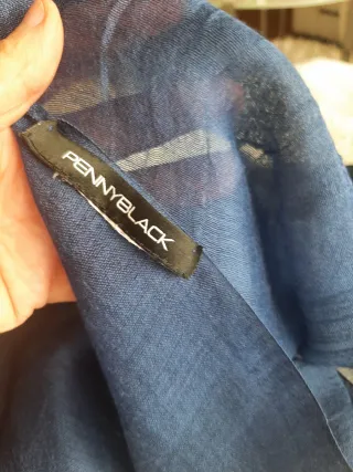 Sciarpa/stola Pennyblack blu elettrico in seta