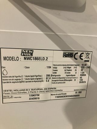 Nevera combi NO FROST NEW POL.