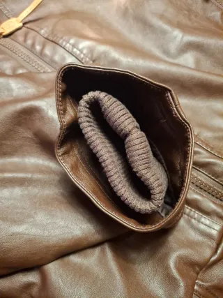 Chaqueta Kazane Piel Vegana Marrón L