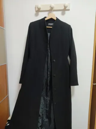 Abrigo largo negro DIAMANT