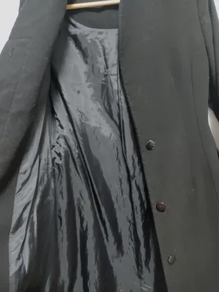 Abrigo largo negro DIAMANT