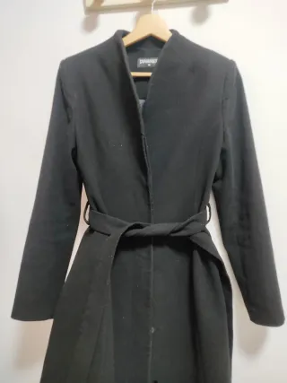 Abrigo largo negro DIAMANT