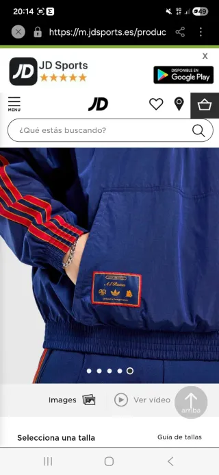 Chaqueta Adidas AS Roma Talla XL