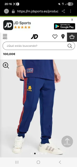 Chaqueta Adidas AS Roma Talla XL