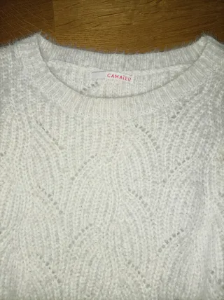 Jersey punto blanco talla S