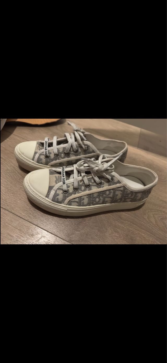 Zapatillas Dior grises y blancas