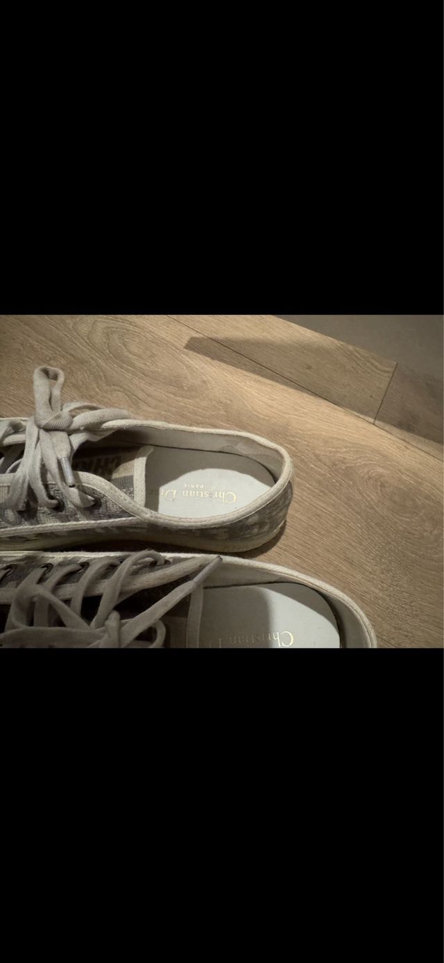 Zapatillas Dior grises y blancas