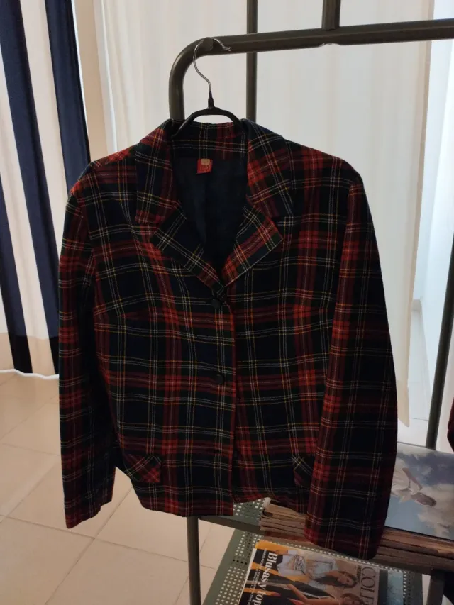 Chaqueta cuadros mujer talla 42 vintage