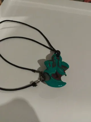 Colgante Teal y Rojo