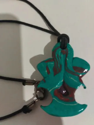 Colgante Teal y Rojo