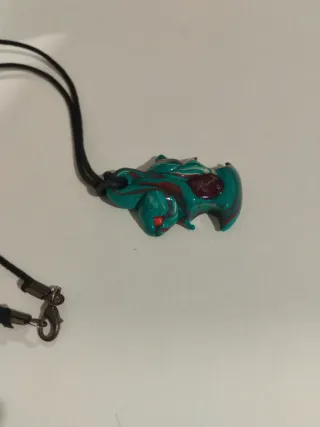 Colgante Teal y Rojo