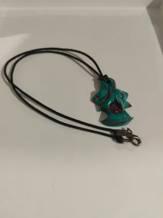 Colgante Teal y Rojo