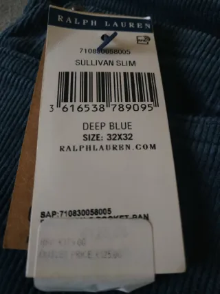 Pantalón Pana Polo Ralph Lauren Azul