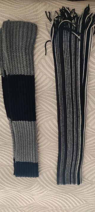 Sciarpe da uomo grigie e nere