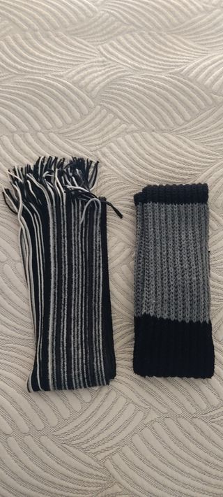 Sciarpe da uomo grigie e nere