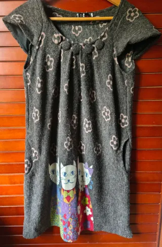 Vestido de invierno T. L. ( ver medidas)