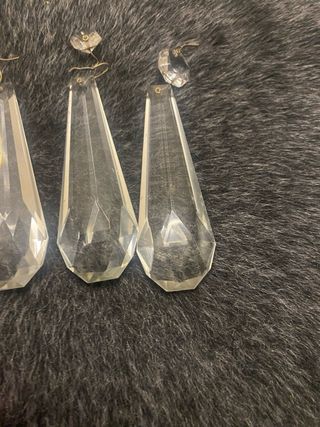 Lote 7 lágrimas cristal vintage grandes