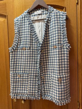 Chaleco Mango Pata de gallo Talla XL