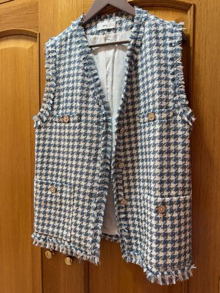 Chaleco Mango Pata de gallo Talla XL