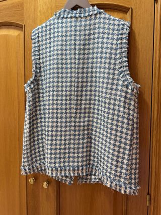 Chaleco Mango Pata de gallo Talla XL