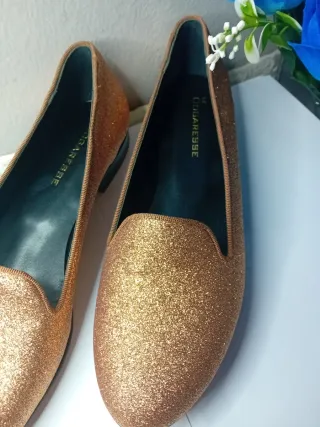Ballerine donna glitter oro n.39