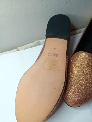 Ballerine donna glitter oro n.39