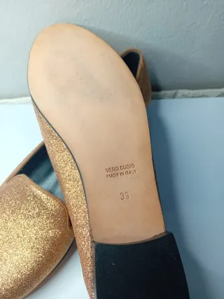 Ballerine donna glitter oro n.39