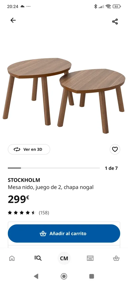 Mesas Nido STOCKHOLM Madera Nogal (Juego 2) ikea