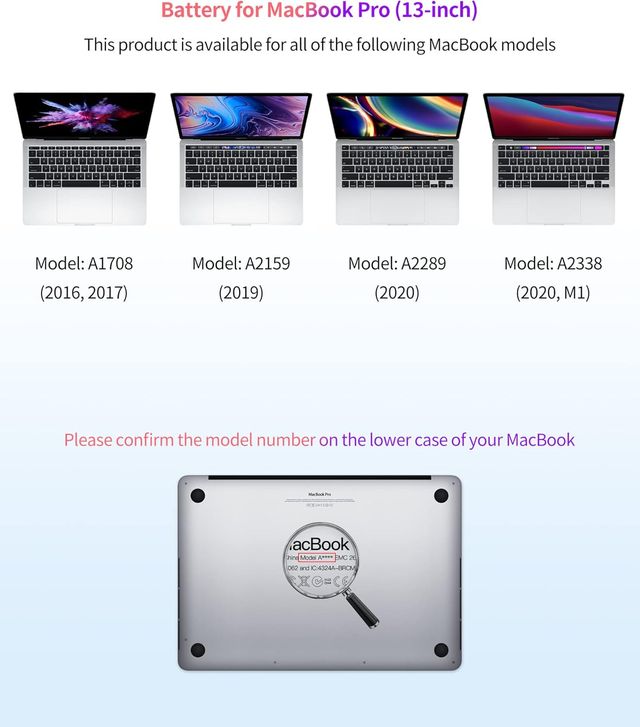 Batería MacBook Pro 13'' A2338 5100mAh