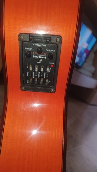 Guitarra flamenca amplificada