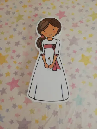 Photocall para comunión de niña. Es de corcho.